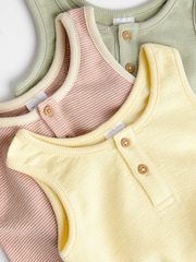 Minerals Baby 100% Cotton Jersey Bloomer Romper 3 Pack (0mths-3yrs) - Image 4 of 7
