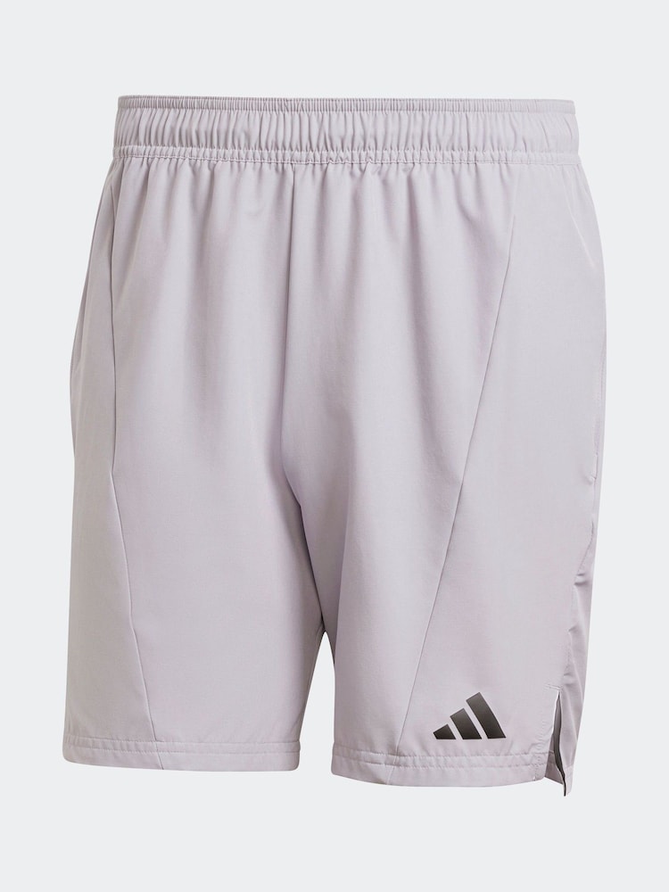 adidas Grey Designed for Training Workout Shorts - Image 6 of 6