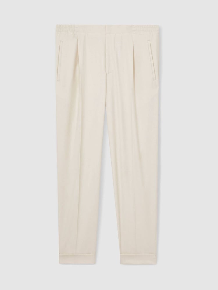 Crudo - Pantalones holgados con cordón ajustable y dobladillo Brighton de Reiss - Imagen 2 de 6 Crudo - Pantalones holgados con cordón ajustable y dobladillo Brighton de Reiss - Imagen 2 de 6