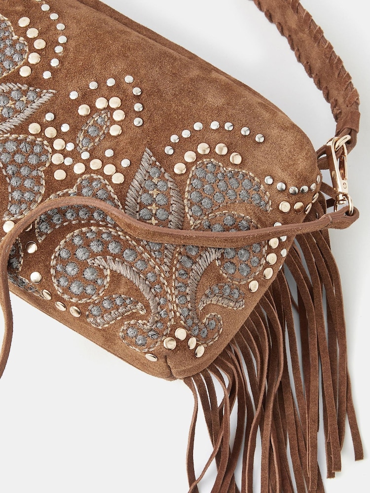 حقيبة شمواه مطرزة بشراشيب من Accessorize - صورة 3 من 3