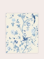 Laura Ashley Royal Blue Summer Palace A4 Wallpaper Sample - Image 2 of 2