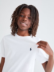 Polo Ralph Lauren White Leather Boys Jersey Crewneck T-Shirt - Image 2 of 2