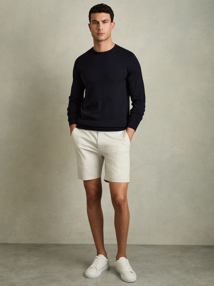 Reiss Chalk Wicket S Short Length Casual Chino Shorts - Image 1 of 6