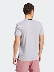 adidas Grey Designed for Training Workout T-Shirt - Image 2 of 7