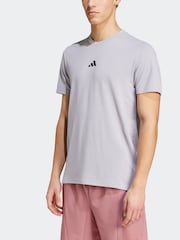 adidas Grey Designed for Training Workout T-Shirt - Image 3 of 7