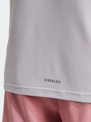 adidas Grey Designed for Training Workout T-Shirt - Image 6 of 7