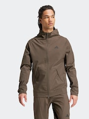 adidas Brown Designed for Training COLD.RDY Full-Zip Hoodie - Image 1 of 7