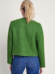 Monsoon Green Maya Tweed Crop Jacket - Image 4 of 6