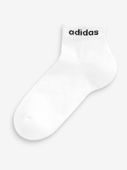 adidas White Adult Half-Cushioned Ankle Socks 3 Pairs - Image 4 of 5