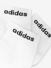 adidas White Adult Half-Cushioned Ankle Socks 3 Pairs - Image 5 of 5