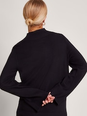 Monsoon Zola Zip Neck Jumper - Image 2 of 5