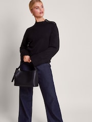 Monsoon Zola Zip Neck Jumper - Image 3 of 5