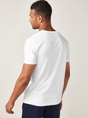 White Regular Fit Essential Crew Neck Cotton T-Shirt - Image 11 of 13
