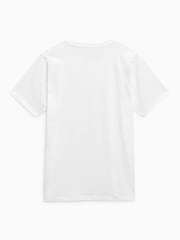 Weiß - Reguläre Passform - Essential Rundhals-T-Shirt aus Baumwolle - Bild 6 von 6