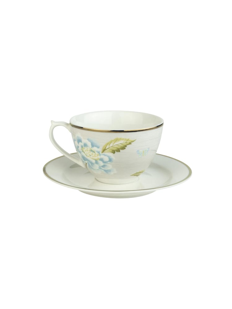 Laura Ashley Cream Heritage Collectables Cobblestone Tea Cup and Saucer - Image 4 of 4