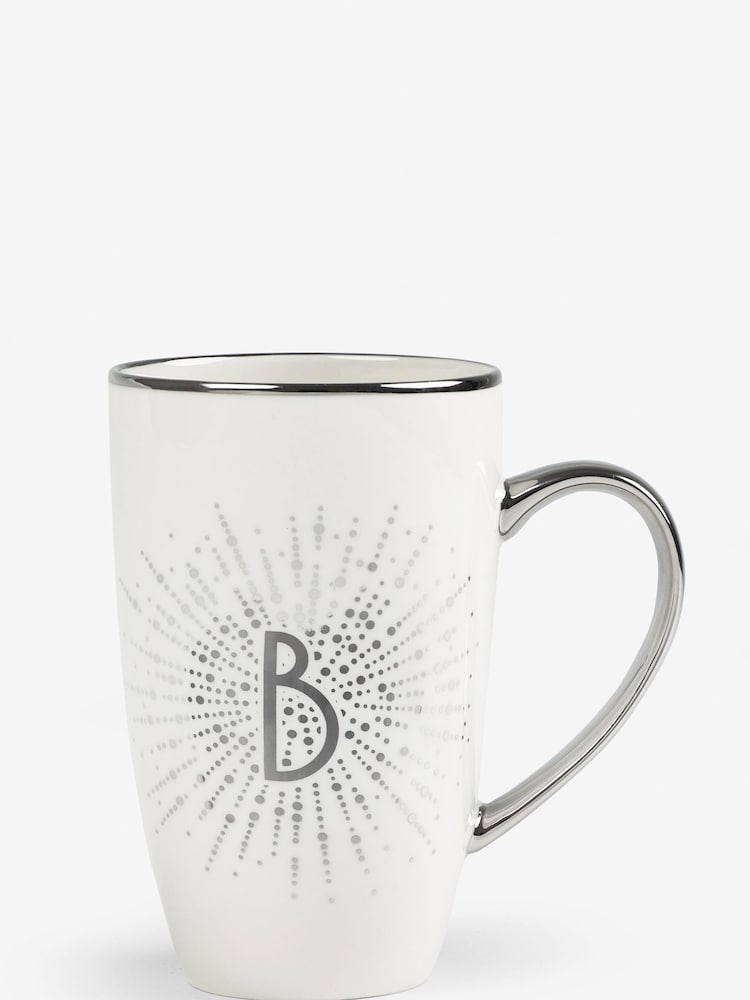 Silver Monogram Latte Mug - Image 2 of 2