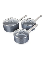 Tower 3 Piece Grey TruStone Pan Set - Image 6 of 8