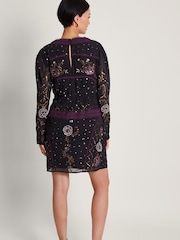 Monsoon Black Embellished Ariah Tunic Dress - Image 2 of 4