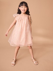 Pink Floral Sequin One Shoulder Party Dress (3-16yrs) - Image 2 of 8