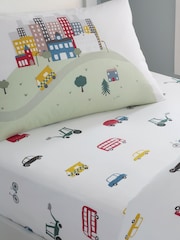 Bianca White 100% Cotton Transport Fitted Bed Sheet - Image 1 of 2