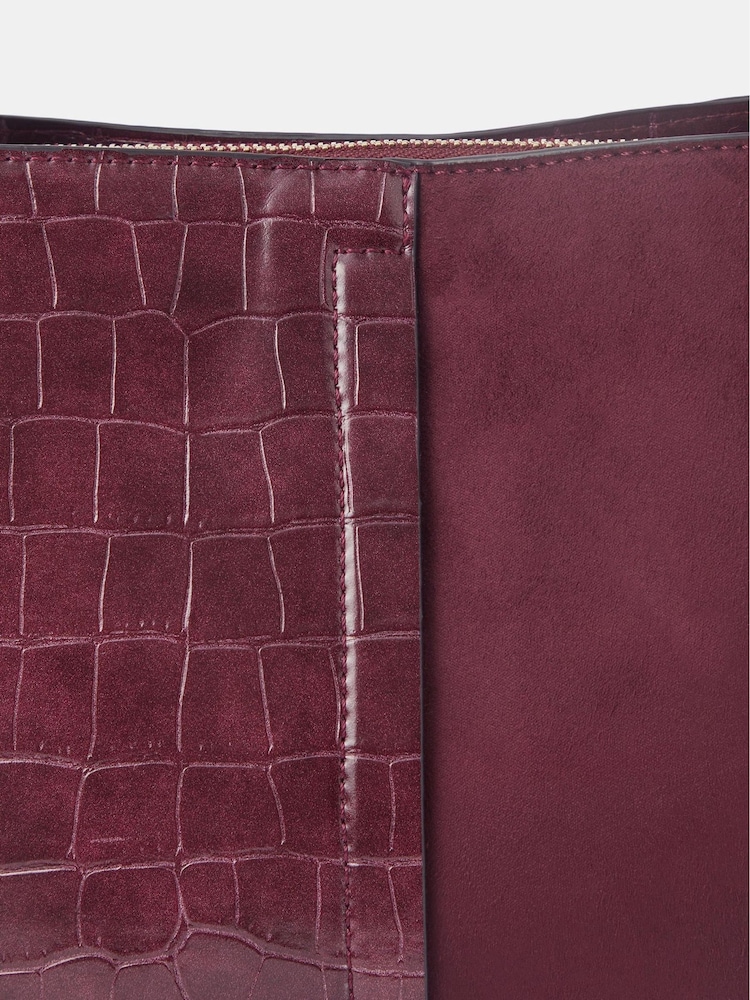 Accessorize Red Faux Croc Cross-Body Bag - Image 2 of 3 Accessorize Red Faux Croc Cross-Body Bag - Image 2 of 3