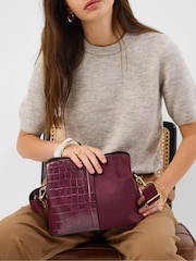 Accessorize Red Faux Croc Cross-Body Bag - Image 3 of 3