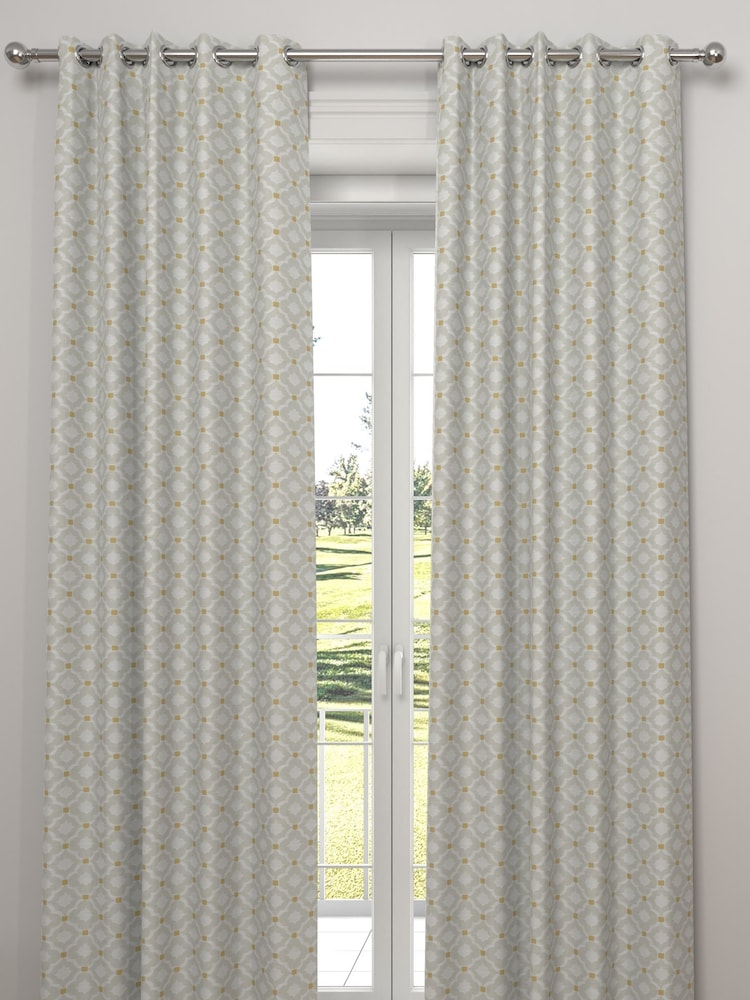 Natural/Grey Country Geo Made To Measure Curtains - Image 2 of 5
