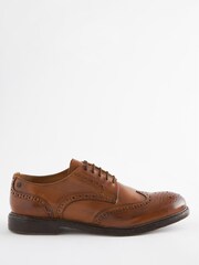Tan Brown Brogue Shoes - Image 2 of 6