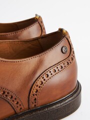 Tan Brown Brogue Shoes - Image 3 of 6