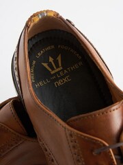 Tan Brown Brogue Shoes - Image 6 of 6