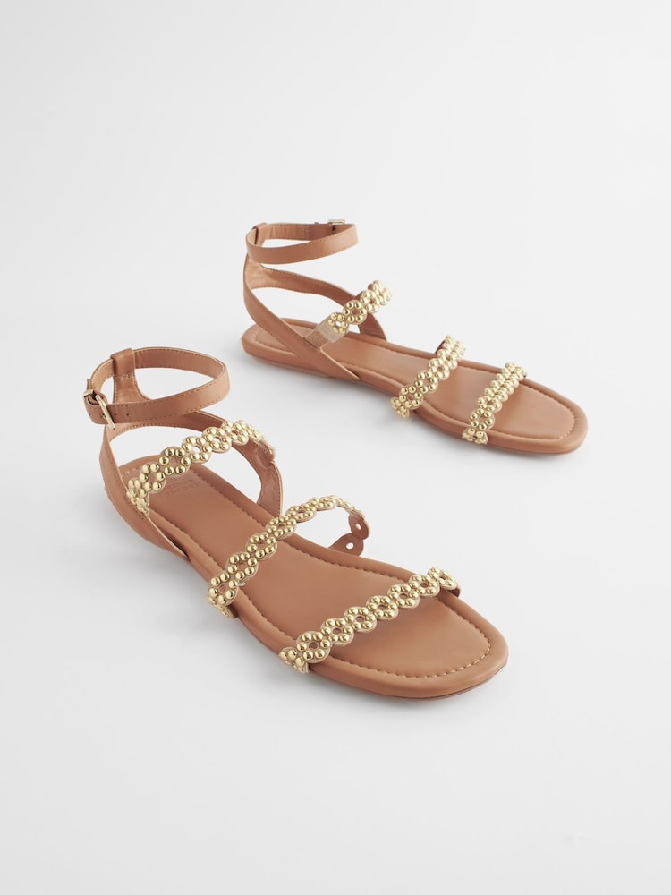 Hellbraun - Forever Comfort® Sandalen mit Nietendetails - Bild 1 von 6 Hellbraun - Forever Comfort® Sandalen mit Nietendetails - Bild 1 von 6