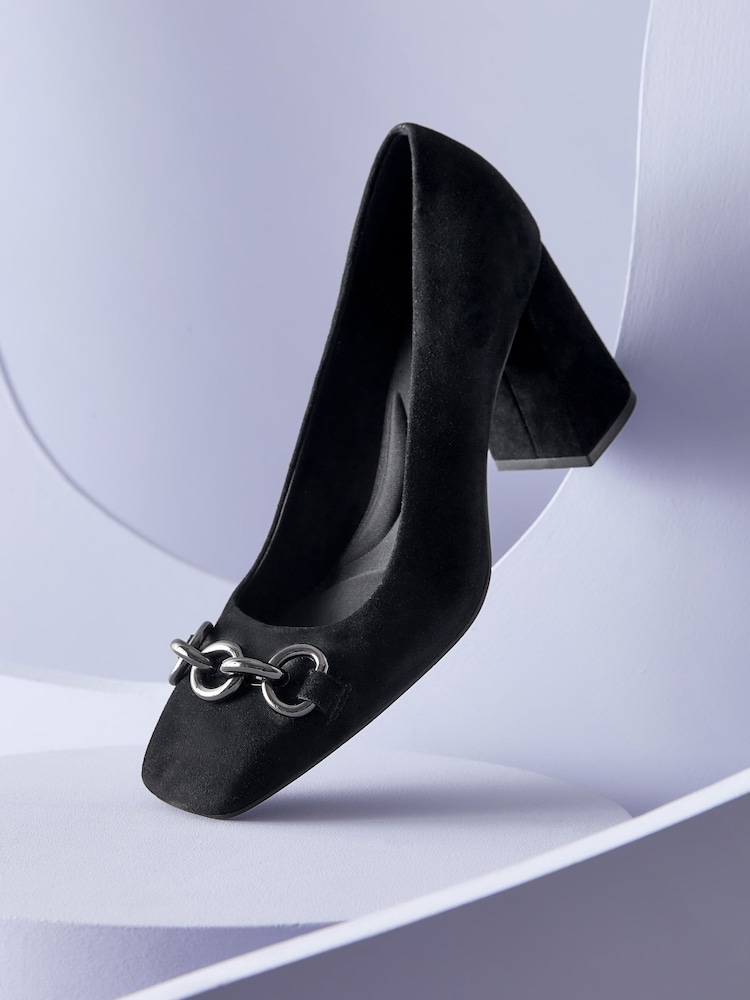 črna - Salonarji s kovinskim robom in oglatim sprednjim delom Forever Comfort® With Motionflex - Slika 2 iz 6