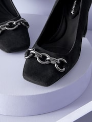 črna - Salonarji s kovinskim robom in oglatim sprednjim delom Forever Comfort® With Motionflex - Slika 6 iz 6