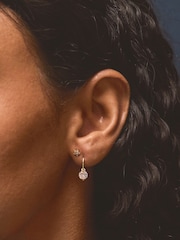Accessorize Gold 14ct Plated Cubic Zirconia Stud & Hoop Earrings 4-Pack - Image 1 of 3