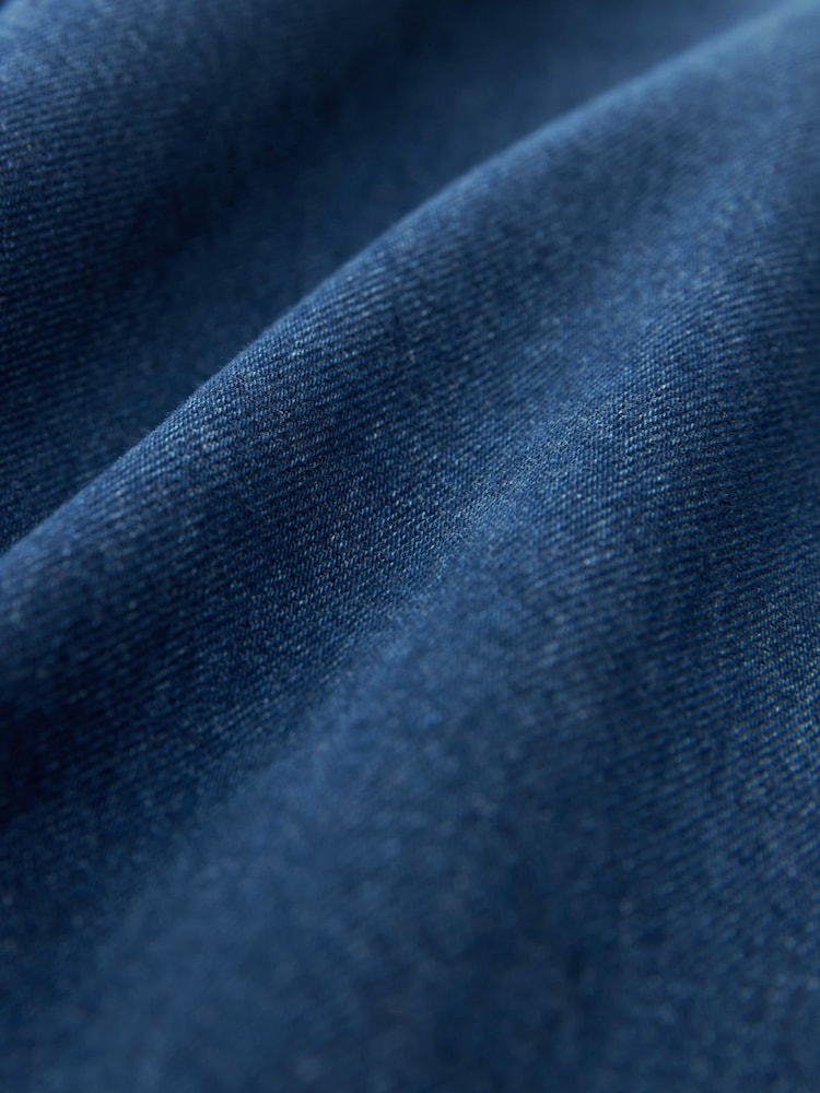 Mid Blue Cargo Denim Maxi Skirt - Image 6 of 6