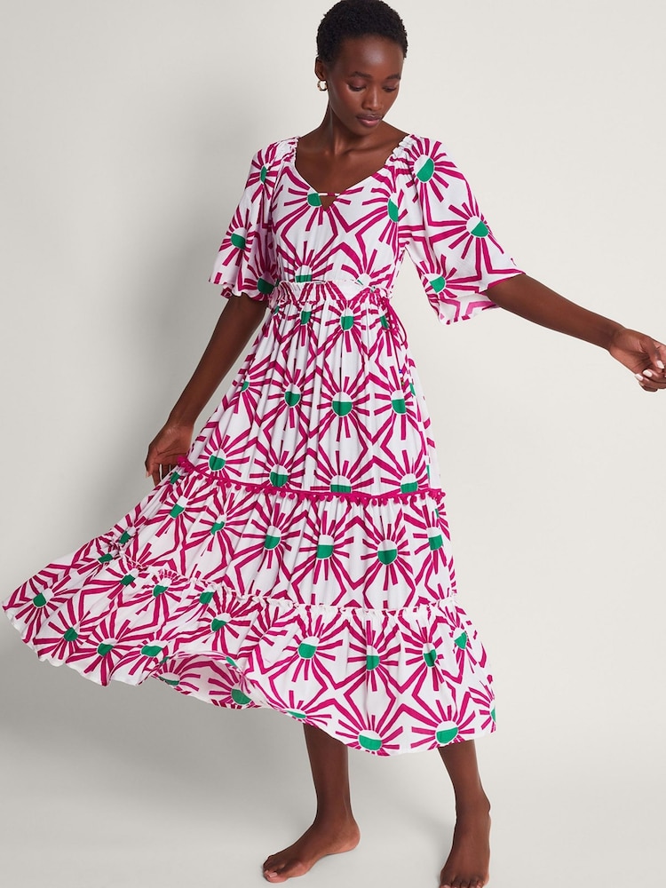Monsoon Zamora Geometric Sun Dress - Image 1 of 5