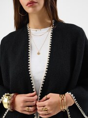 Accessorize Whipstitch Knit Poncho - Image 2 sur 3