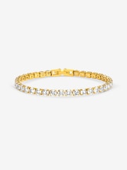 Jon Richard Gold Plated 4mm Tennis Stainless Steel Bracelet - Image 1 of 1
