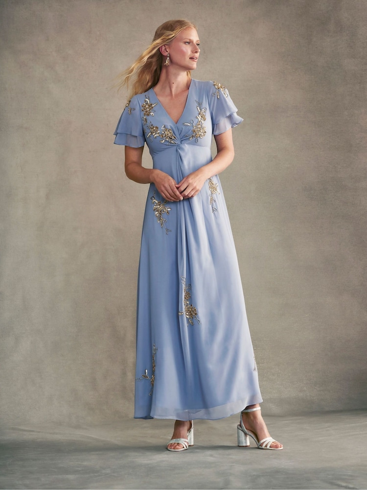 Monsoon Blue Kendra Embellished Maxi Dress - Image 1 of 6