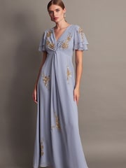 Monsoon Blue Kendra Embellished Maxi Dress - Image 2 of 6