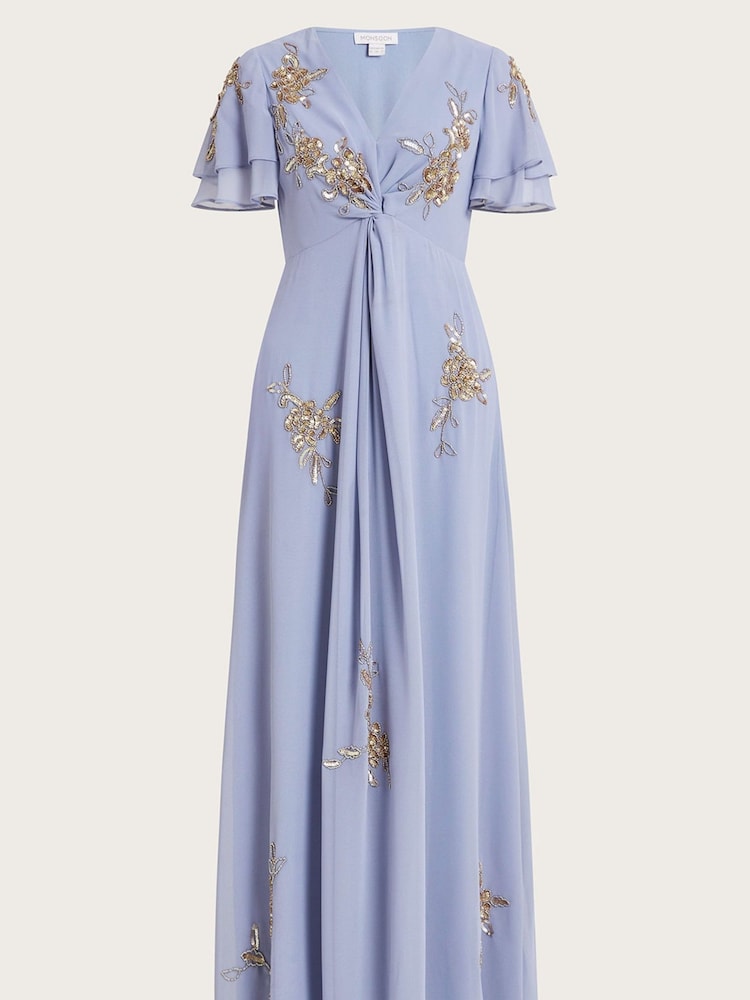 Monsoon Blue Kendra Embellished Maxi Dress - Image 6 of 6