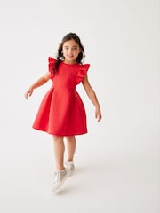 Baker by Ted Baker Embossed Frilled Scuba Dress - Image 2 of 10
