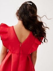 Baker by Ted Baker Embossed Frilled Scuba Dress - Image 5 of 10