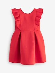 Baker by Ted Baker Embossed Frilled Scuba Dress - Image 6 of 10
