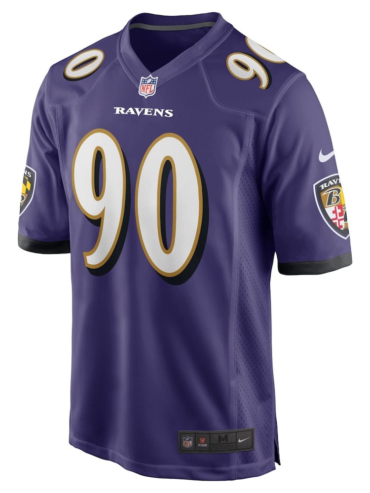 Nike Purple NFL Baltimore Ravens Home Game Jersey - Purple - David Ojabo - Image 2 of 3 Nike Purple NFL Baltimore Ravens Home Game Jersey - Purple - David Ojabo - Image 2 of 3