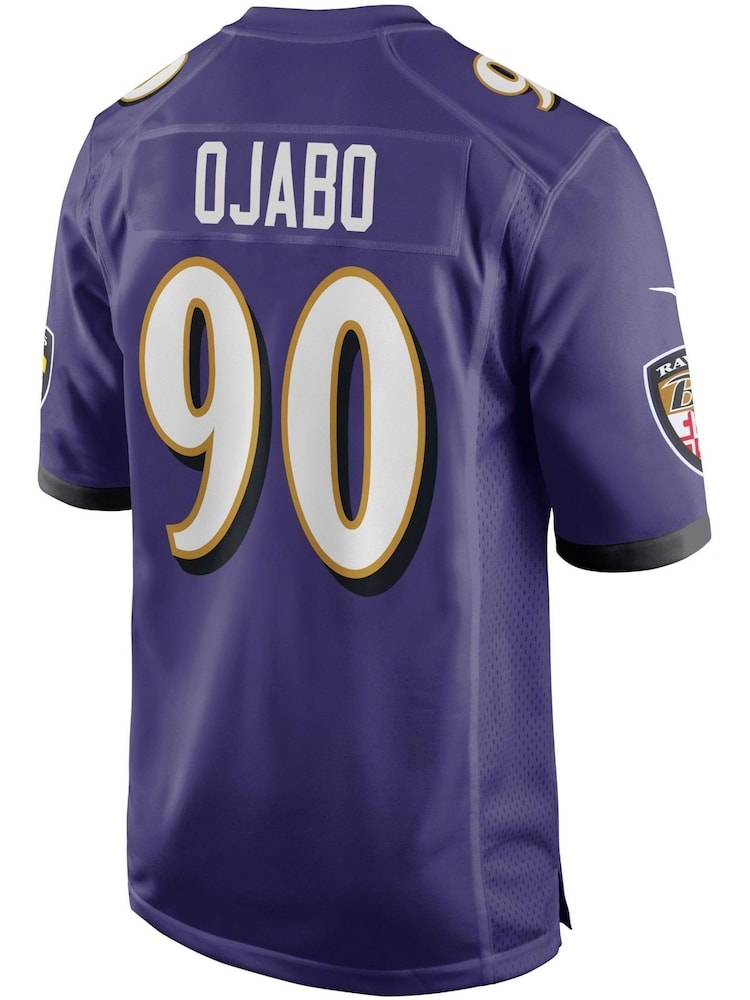 Nike Purple NFL Baltimore Ravens Home Game Jersey - Purple - David Ojabo - Image 3 of 3 Nike Purple NFL Baltimore Ravens Home Game Jersey - Purple - David Ojabo - Image 3 of 3