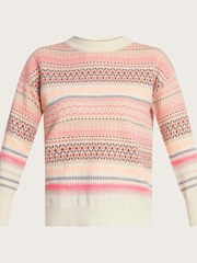 Monsoon Pink Fawn Fairisle Pattern Jumper - Image 5 of 5