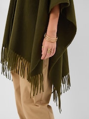 Poncho de punto con flecos de Accessorize - Imagen 2 de 3