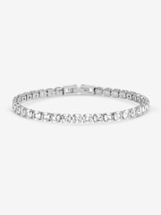 Jon Richard Silver Plated 4mm Tennis Stainless Steel Bracelet - Image 1 of 1
