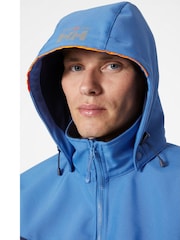 Helly Hansen Blue Oxford Hooded Softshell Jacket - Image 3 of 6